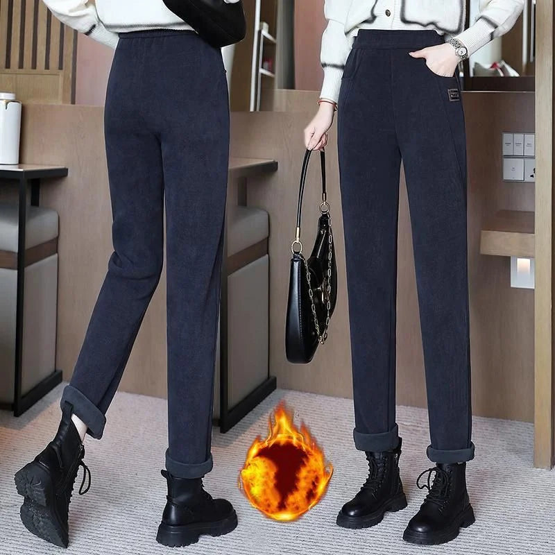 ⏳Women's High-waist Warm Faux Fleece-lined Pants