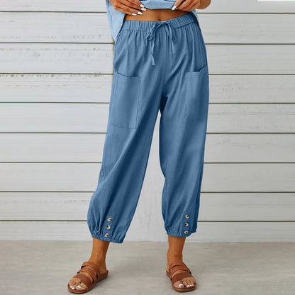 Women's Summer Capri Pants Wide Leg