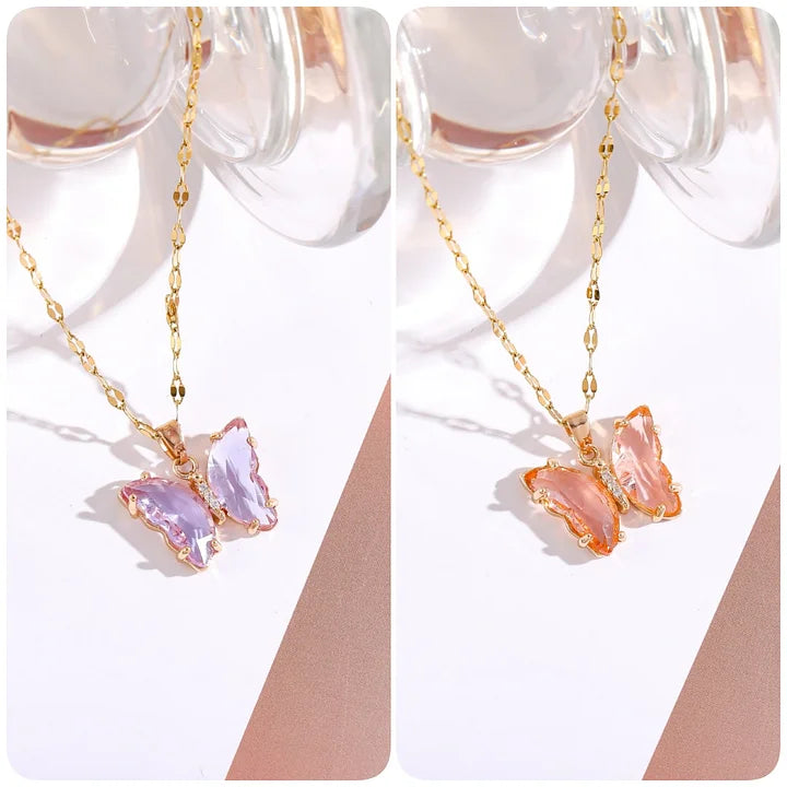 🔥BUY 1 GET 1 FREE-Crystal Butterfly Necklace