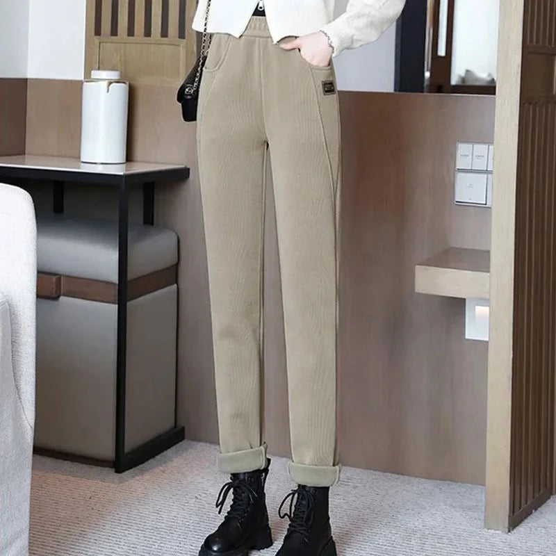 ⏳Women's High-waist Warm Faux Fleece-lined Pants