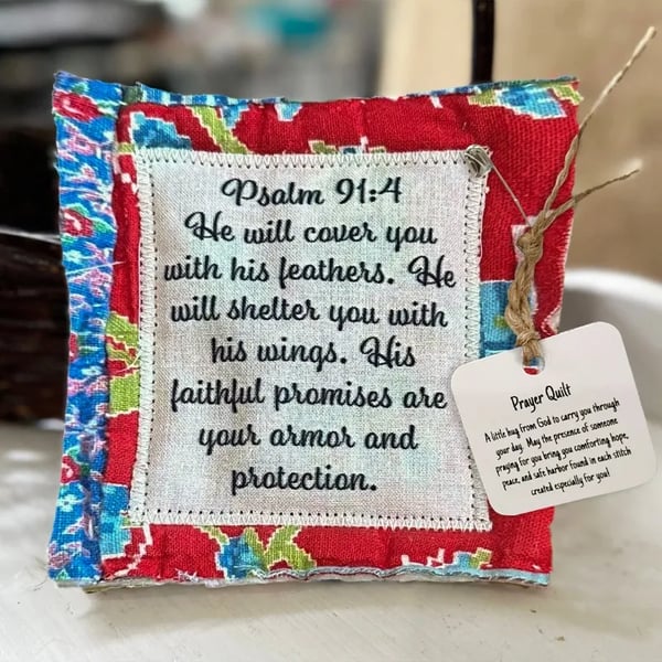 🔥-✝️Prayer Quilt With Cross Inside