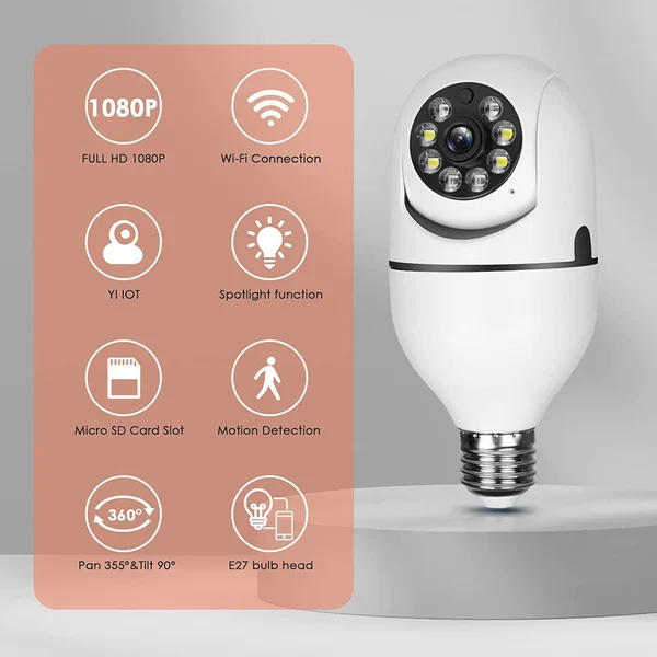 🔥-Wireless Wifi Light Bulb Camera Security Camera