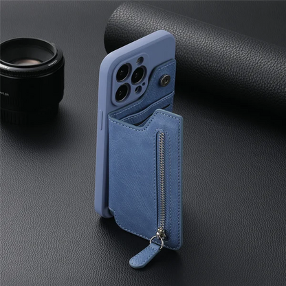 🔥Hot Sale 49% OFF🔥Magnetic Liquid Silicone Shell With Zipper Wallet（BUY 2 FREE SHIPPING）