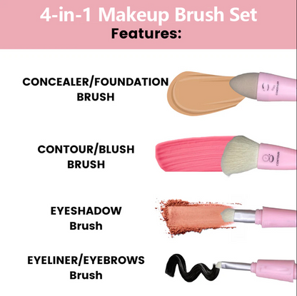 4-in-1 Makeup Brush Set