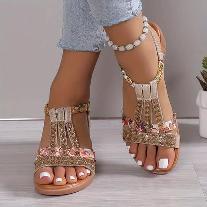 🔥Last Day Promotion 50% OFF - Posryst ™ Women's New Summer Rhinestone Open Toe Orthopaedic Sandals