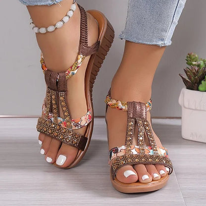 🔥Last Day Promotion 50% OFF - Posryst ™ Women's New Summer Rhinestone Open Toe Orthopaedic Sandals