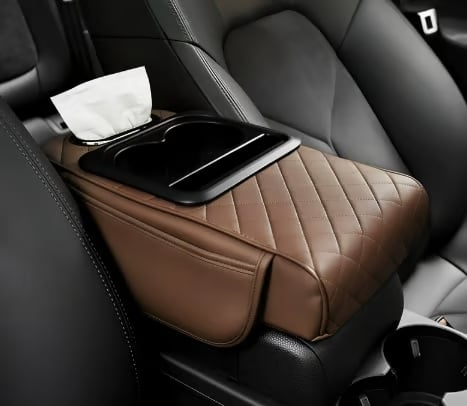 Multifunctional PU Leather Car Armrest Box Mat