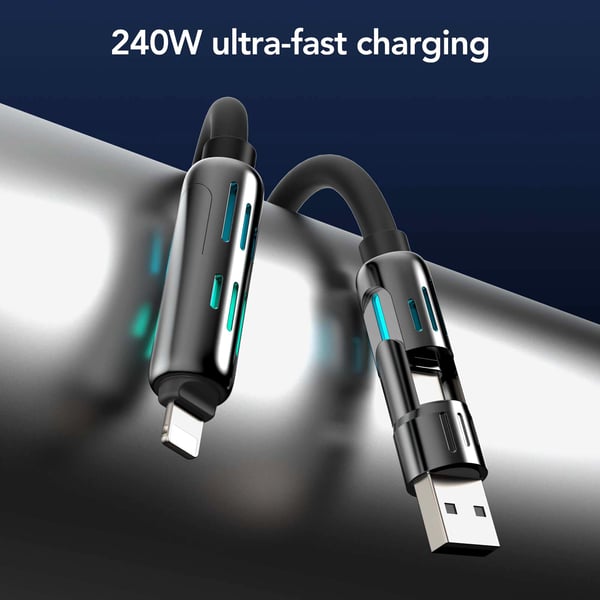 🔥FACTORY DIRECT SALE 49% OFF⏰4-in-1 USB Charging Cable fast charging MAX 240W