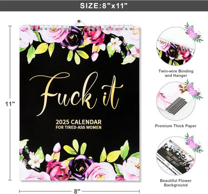 2025 Sweary Calendar for Tired-Ass Women