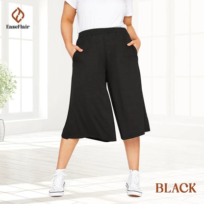 🔥Last Day 70% Off🔥Women's Flowy Wide-Leg Cropped Pants (Buy 2 Free Shipping)