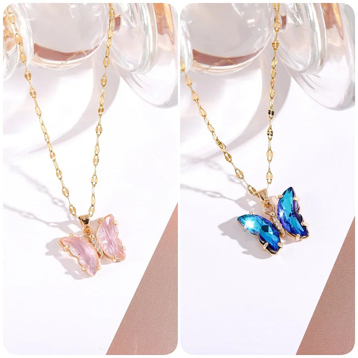 🔥BUY 1 GET 1 FREE-Crystal Butterfly Necklace