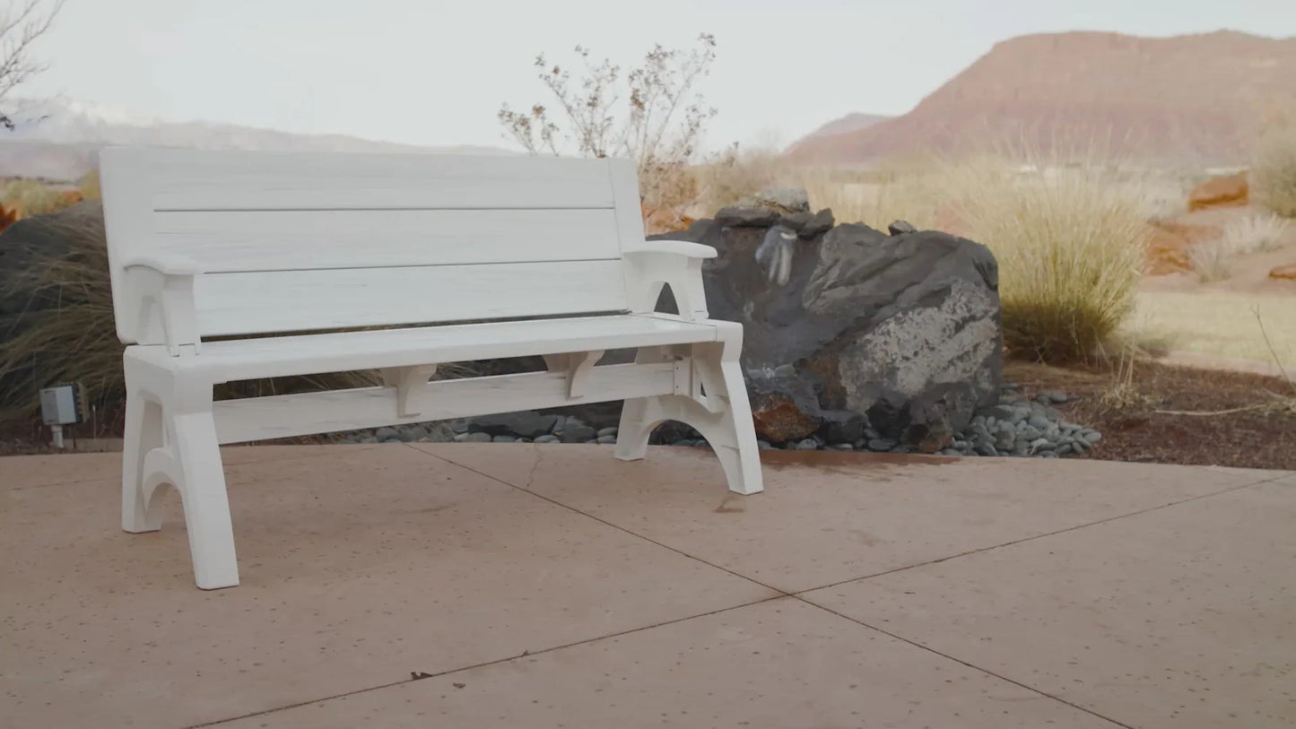 Conveniently Folds Frombench To Table