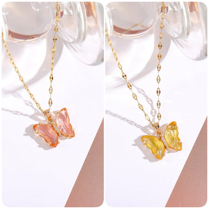 🔥BUY 1 GET 1 FREE-Crystal Butterfly Necklace