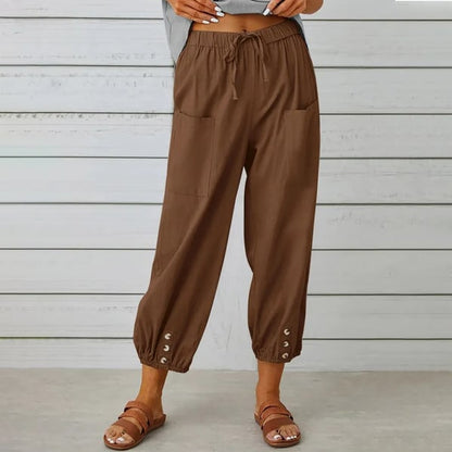 Women's Summer Capri Pants Wide Leg