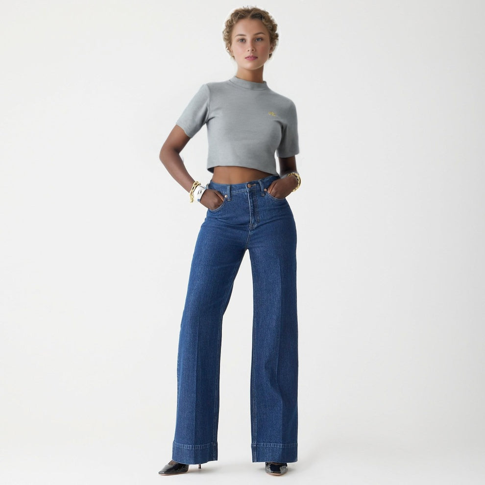 Tall Wide Leg Denim Trouser (Buy 2 Free Shipping)