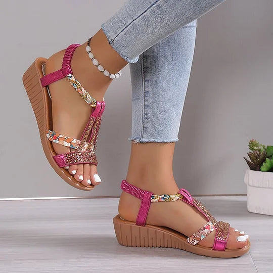 🔥Last Day Promotion 50% OFF - Posryst ™ Women's New Summer Rhinestone Open Toe Orthopaedic Sandals