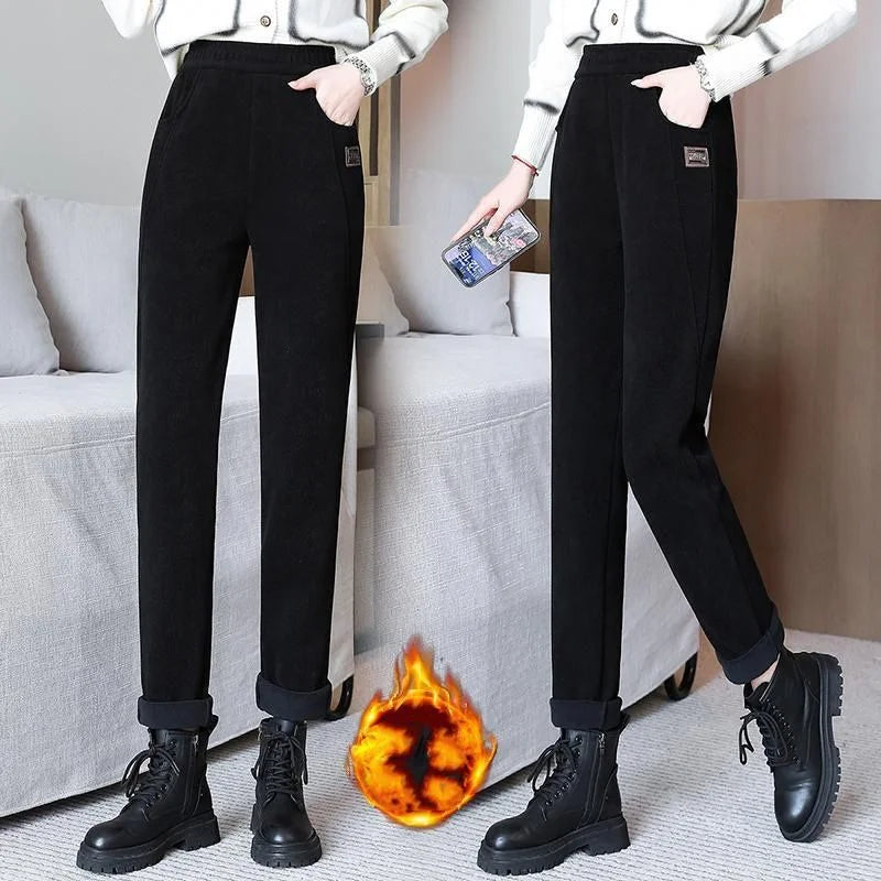 ⏳Women's High-waist Warm Faux Fleece-lined Pants