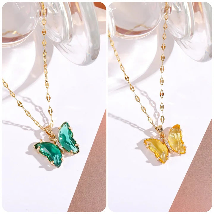 🔥BUY 1 GET 1 FREE-Crystal Butterfly Necklace