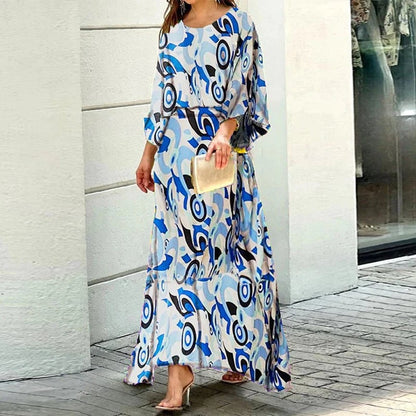 Nola™ Swirl Slit Sleeve Maxi Dress Set