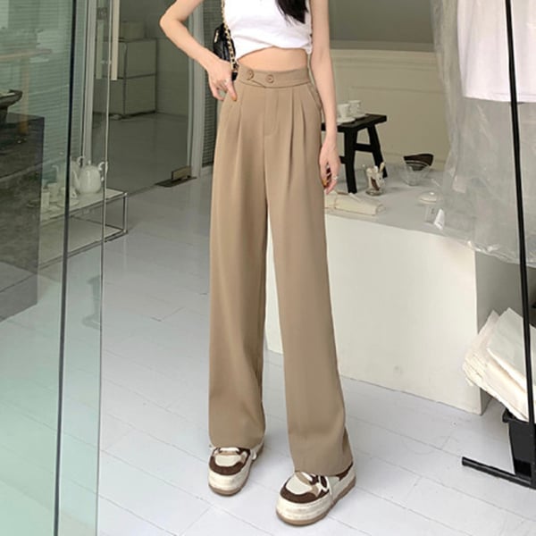 Figure-flattering versatile high-waisted wide leg trousers（Buy 2 pieces for free shipping）