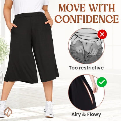 🔥Last Day 70% Off🔥Women's Flowy Wide-Leg Cropped Pants (Buy 2 Free Shipping)