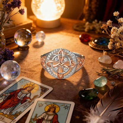 🔥 Handmade Witch's Knot Ring — Protection, Intention, and Inner Strength✨