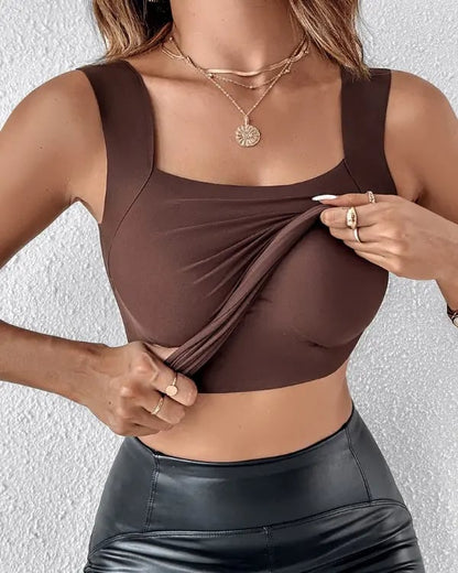 🔥U Neck Shapewear Built-in Bra Tank