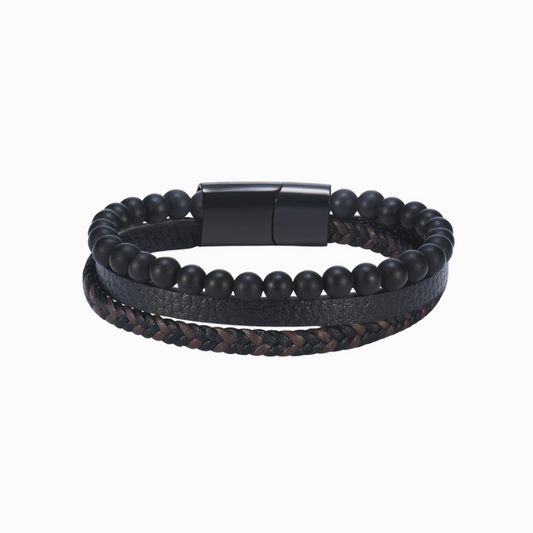 To My Son, I'll Always Be With You Volcanic Stone Calming Anxiety Bracelet