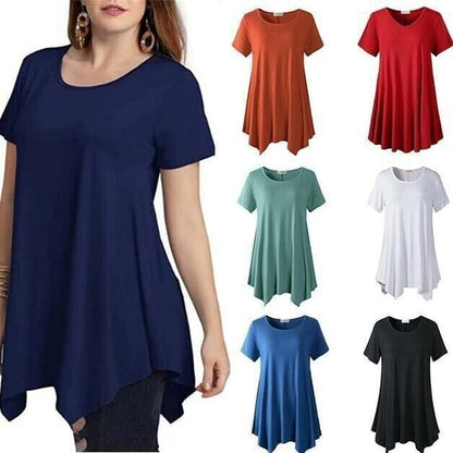 Plus Size Cotton Loose fit Short Sleeve T Shirt