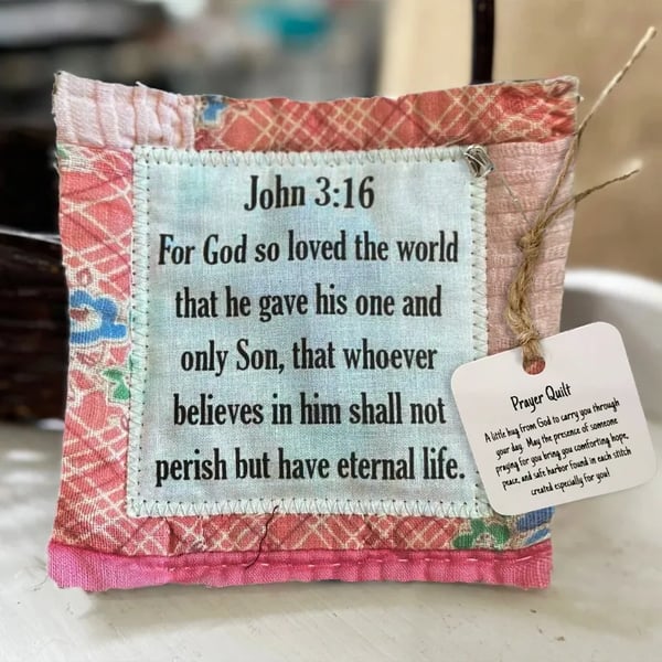 🔥-✝️Prayer Quilt With Cross Inside