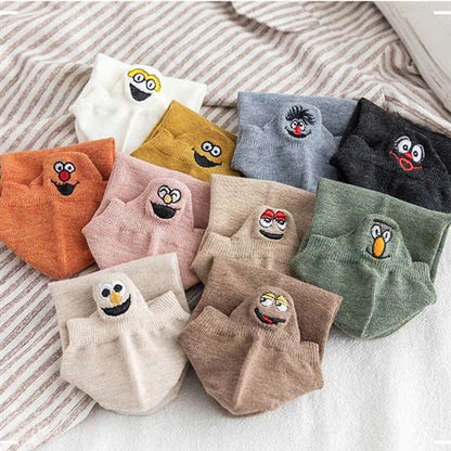 2023 HOT SALE🔥 65% OFF|Embroidery Funny Smiling Socks (10 Pairs)