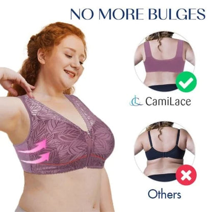 🔥LAST DAY 49% OFF🔥Nature Cotton Wireless Zipper Front Button Bra