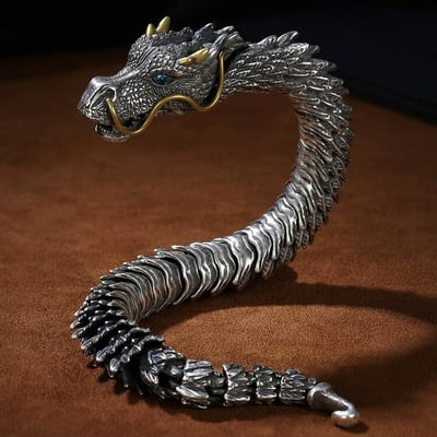 ⏰Promotion du dernier jour 49 % de réduction – Libérez la puissance du bracelet dragon en corne d'or fait à la main. 