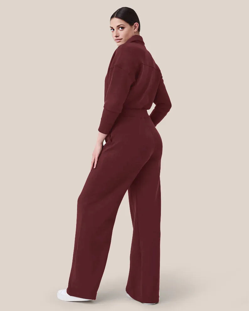 Long Sleeve Wide Leg Jumpsuit