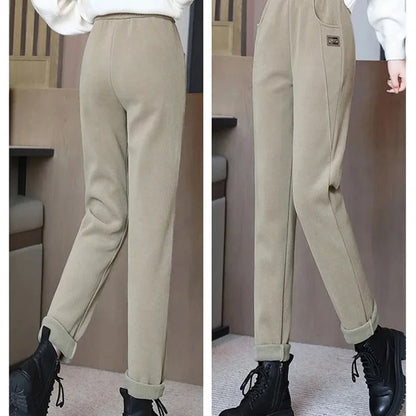 ⏳Women's High-waist Warm Faux Fleece-lined Pants