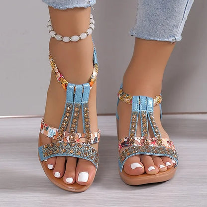 🔥Last Day Promotion 50% OFF - Posryst ™ Women's New Summer Rhinestone Open Toe Orthopaedic Sandals