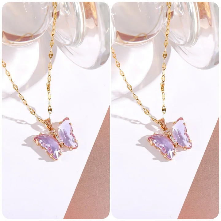 🔥BUY 1 GET 1 FREE-Crystal Butterfly Necklace