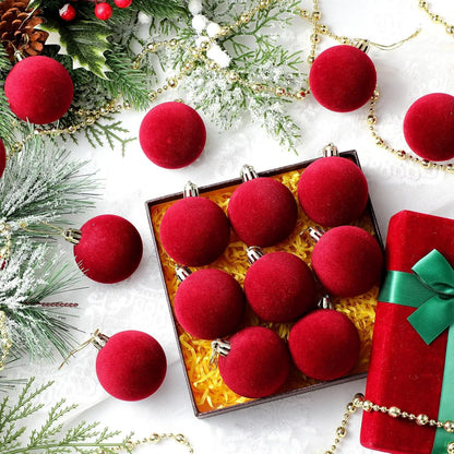 Christmas Tree Ornaments Velvet Balls