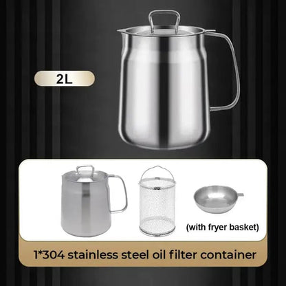 2-in-1 304 Stainless Steel Multifunctional Oil Strainer Pot 🔥BUY 2 FREE SHIPPING