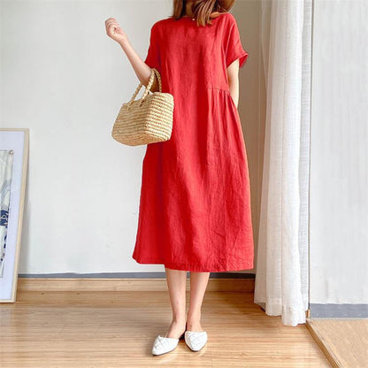 Japanese Style Linen Cotton Dress （🔥Buy 2 Free Shipping🔥）