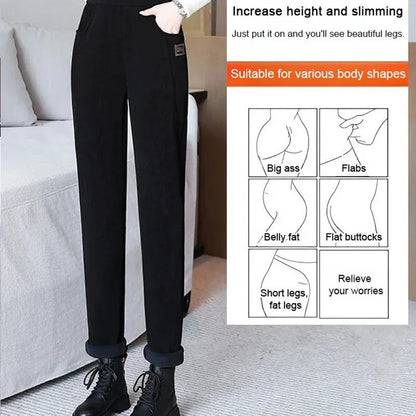 ⏳Women's High-waist Warm Faux Fleece-lined Pants
