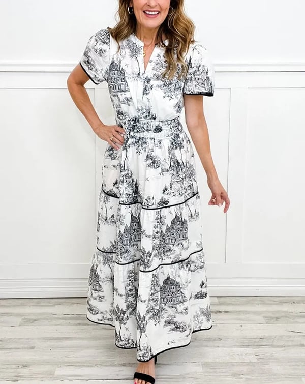 ✨Women's Classic Charm Toile Maxi Dress (Buy 2 Free Shipping)