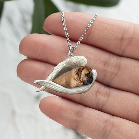 Boerboel Sleeping Angel Stainless Steel Necklace