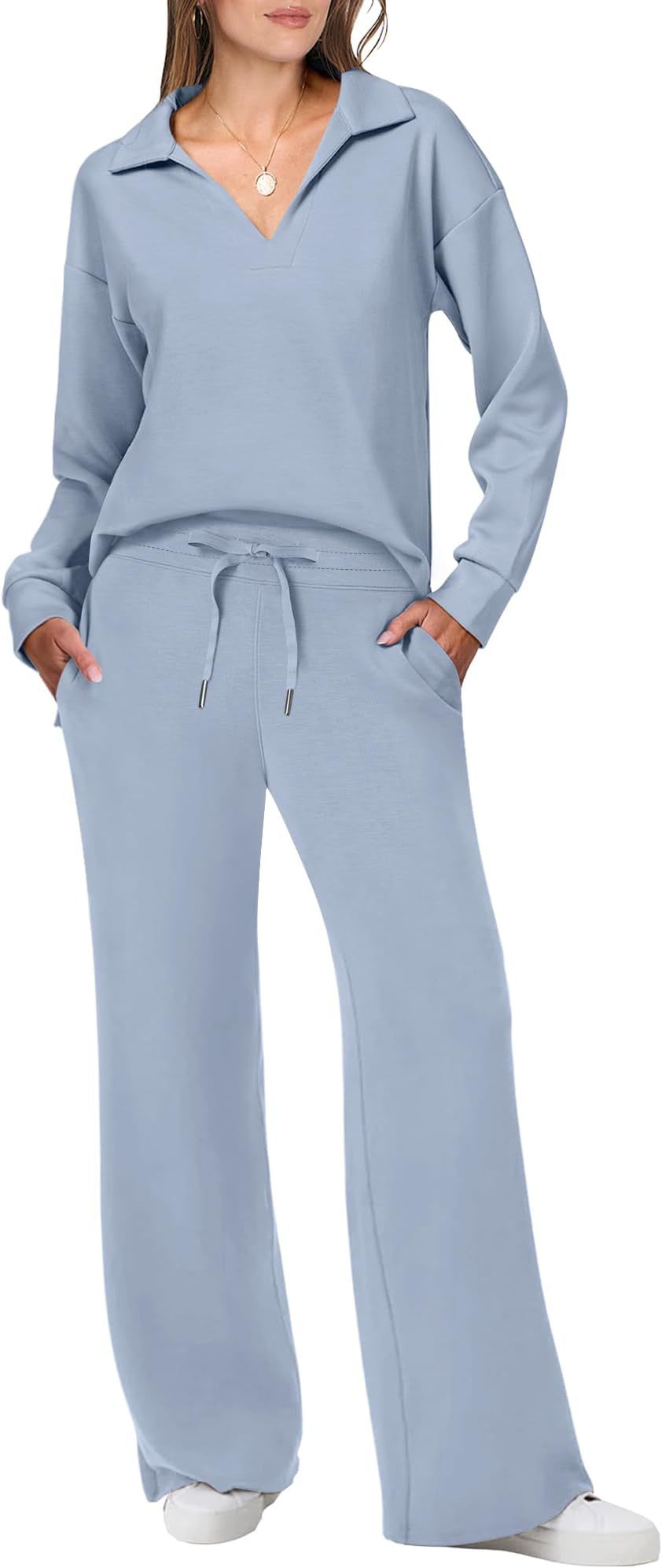 WOMEN'S 2 PIECE SETS OUTFITS CASUAL LONG SLEEVE SWEATSUITS SETS