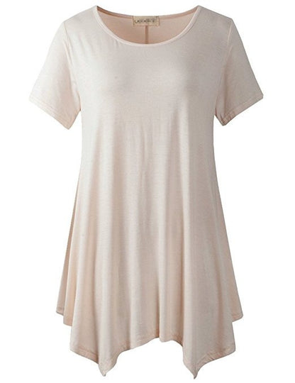 Plus Size Cotton Loose fit Short Sleeve T Shirt