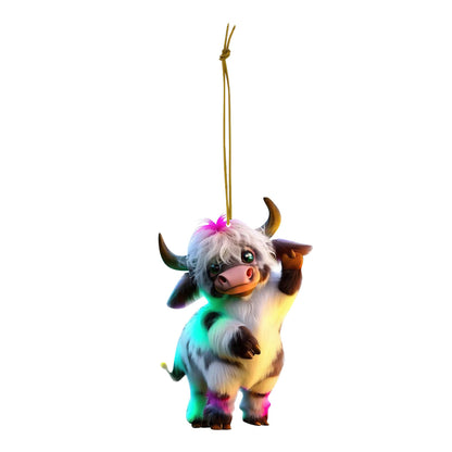 💝Cute Cartoon Cow Car Pendant Home Tree Decoration, Christmas Tree Ornament✨