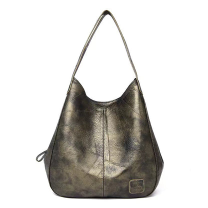 Women's Soft Leather Retro Large Capacity Shoulder Bag