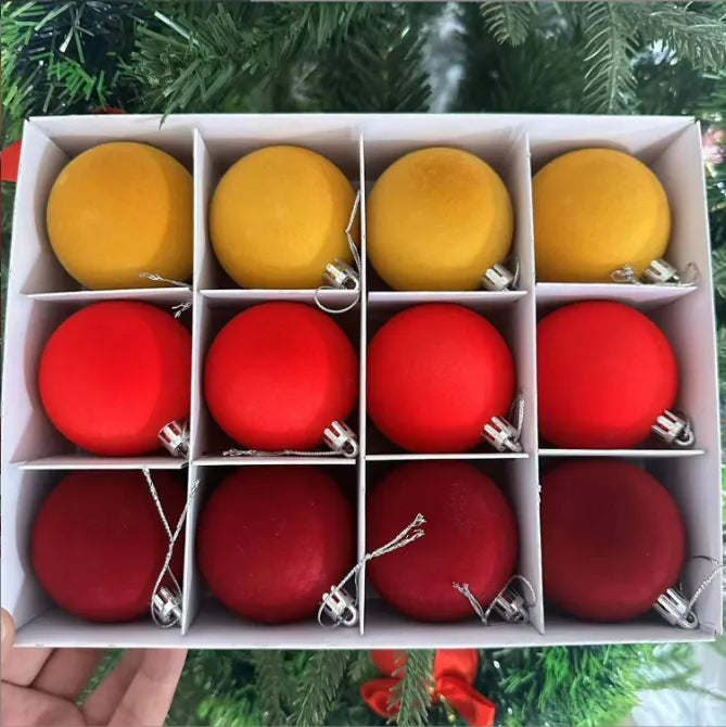 Christmas Tree Ornaments Velvet Balls