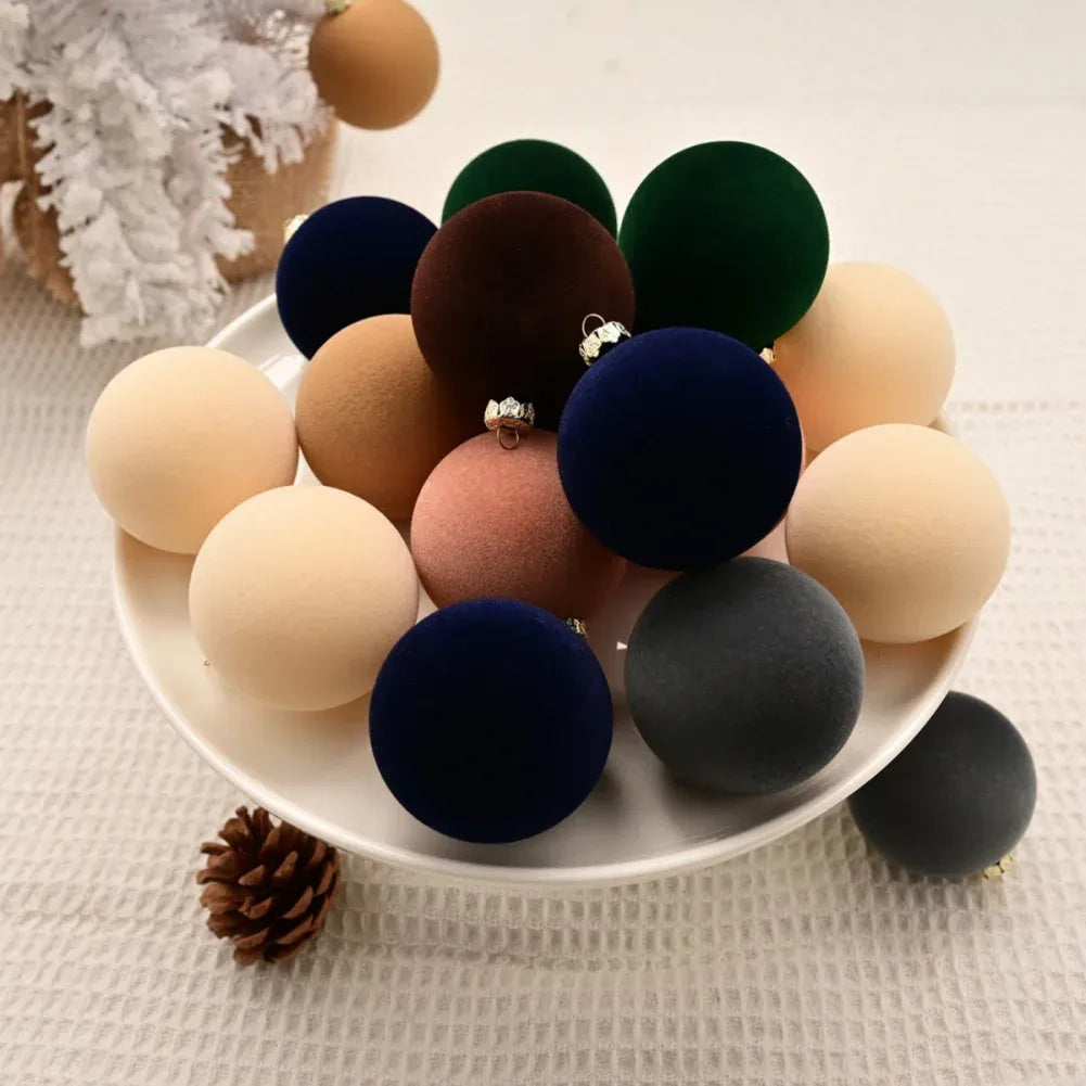 Christmas Tree Ornaments Velvet Balls