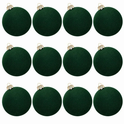 Christmas Tree Ornaments Velvet Balls